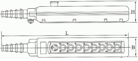 黄色いABS産業リモート・コントロール、クレーン スイッチAC50/60Hz